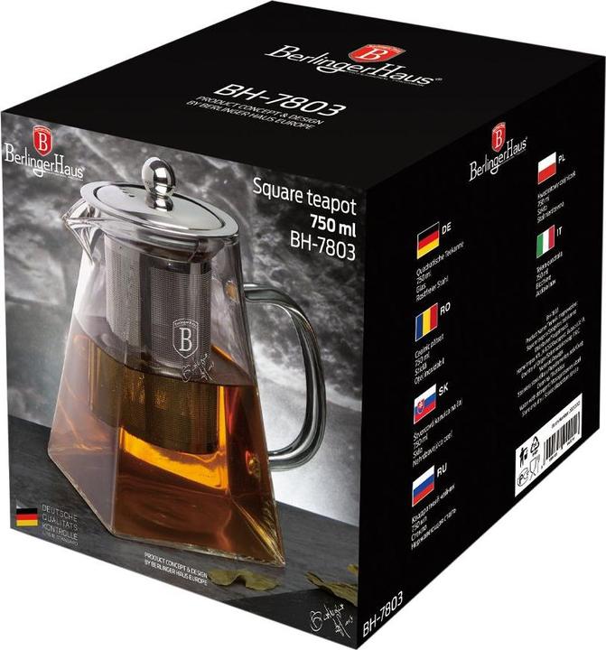 Produktbild BerlingerHaus Teekanne aus Glas mit Edelstahl Filter 750ml (0.75 l)
