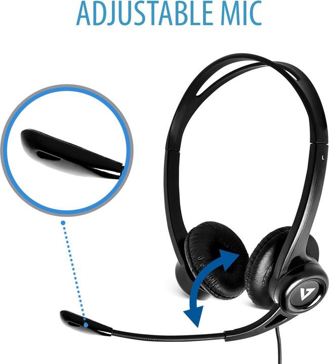Produktbild V7 Essentials USB Stereo Headset (Kabelgebunden, USB-A)