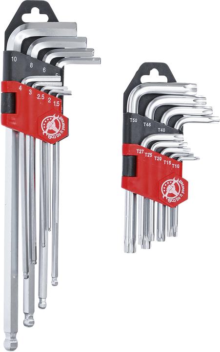 Immagine prodotto BGS Gioco di cliché a taglio lungo profilo T (per Torx) T10 - T50 / sei piastre femmine 1,5 - 10 mm 1... (Sezione T)