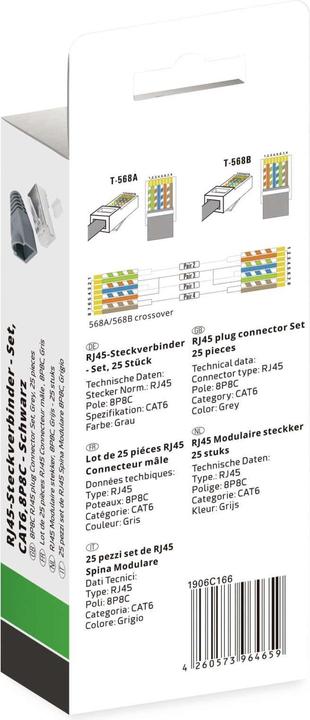 Nährwerte und Zutaten Quadrios RJ 45 Steckverbinder Set 6