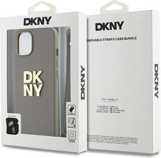 Actual product image DKNY DKHCP15SPBSWSE iPhone 15 / 14 / 13 6.1" beżowy/beige hardcase Wrist Strap Stock Logo (Apple iPhone 14, Apple iPhone 15, Apple iPhone 13)