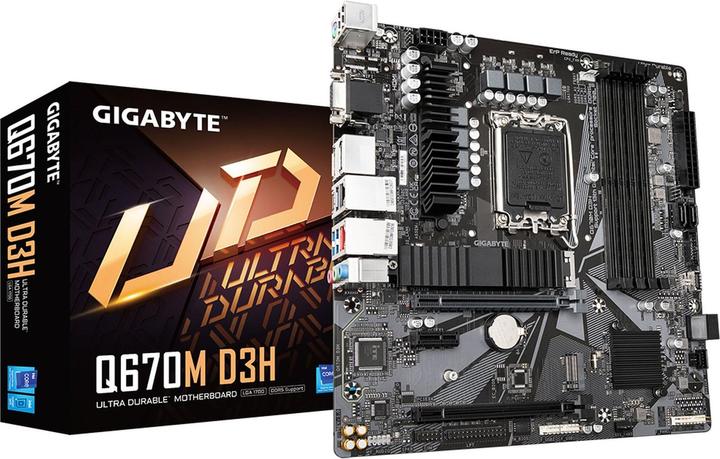 Immagine prodotto Gigabyte Q670M D3H (LGA 1700, Intel Q670, mATX)