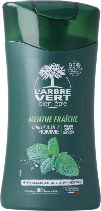 L'arbre vert Öko Duschcreme & Shampoo Mann Frische Minze (250 ml)