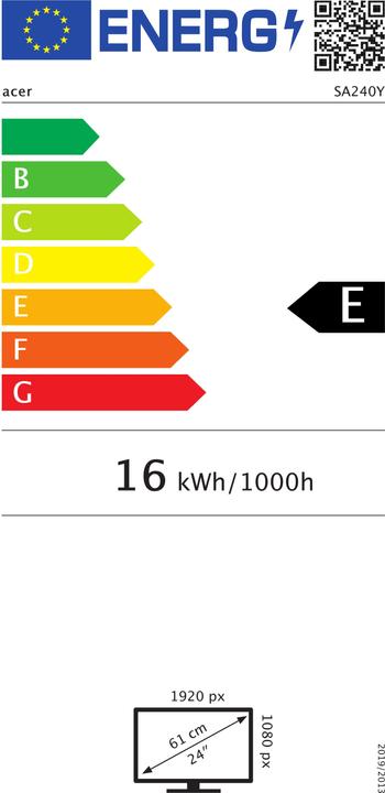Energie-Label Acer SA240Y (1920 x 1080 Pixel, 23.80")