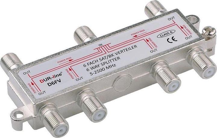 Actual product image Dur-Line D6FV, BK-SAT distributor 6-fold, Unicable suitable (Terminal strips)