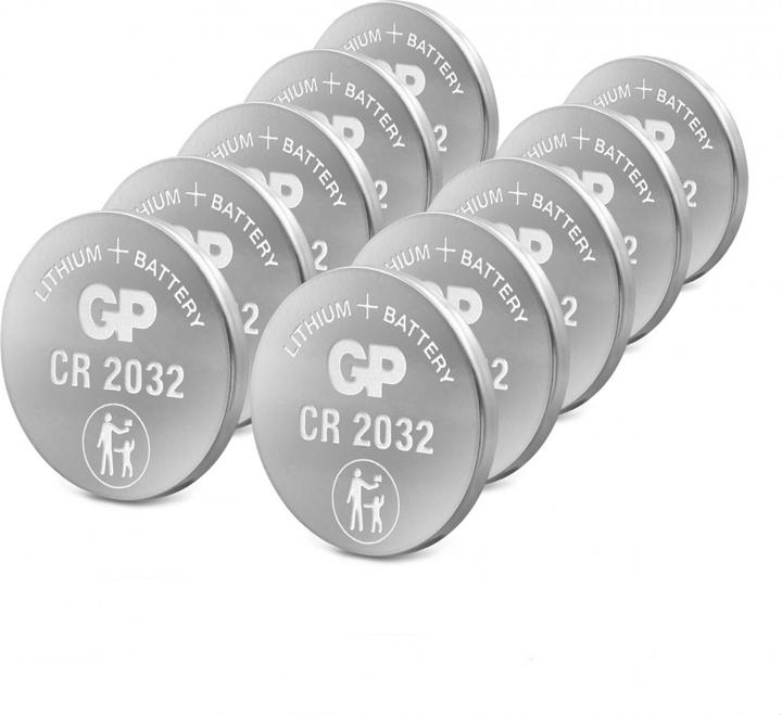 Actual product image GP Batteries Button cell Lithium CR2032, 10pcs. (10 pcs., CR2032, 220 mAh)