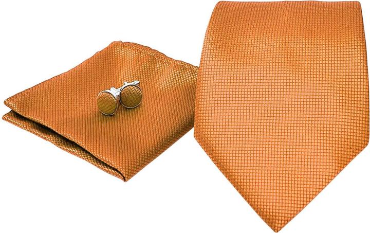 Image du produit JTI Accessoires de déguisement | Cravate + Pochette + Boutons de manchette - Orange