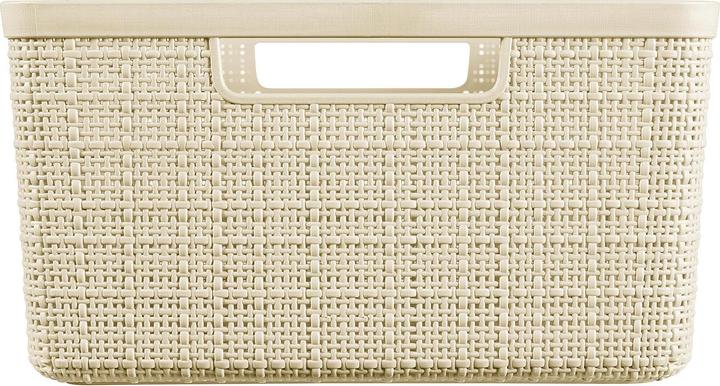 Actual product image Curver Basket Jute 100% Plastic Recycled Rectangular, White Red, M: 12 l (12 l)
