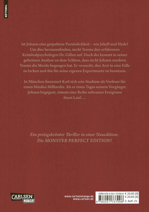 Immagine prodotto Monster Perfect Edition 3 (Tedesco, Naoki Urasawa, 2020)