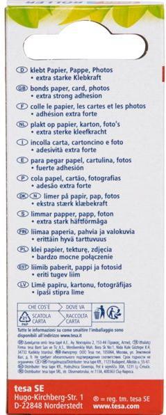 Valori nutrizionali e ingredienti tesa Rullo adesivo monouso EcoLogo permanente