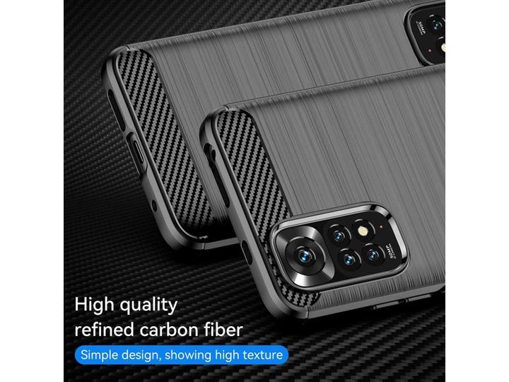 Produktbild Screenguard Xiaomi Redmi Note 11S Hülle Carbon Brushed Soft TPU (Xiaomi Redmi Note 11S)