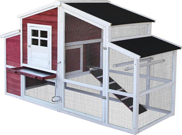 Actual product image Wiltec Chicken coop 2010x813x1165mm free range spruce wood chicken house chicken droppings tray