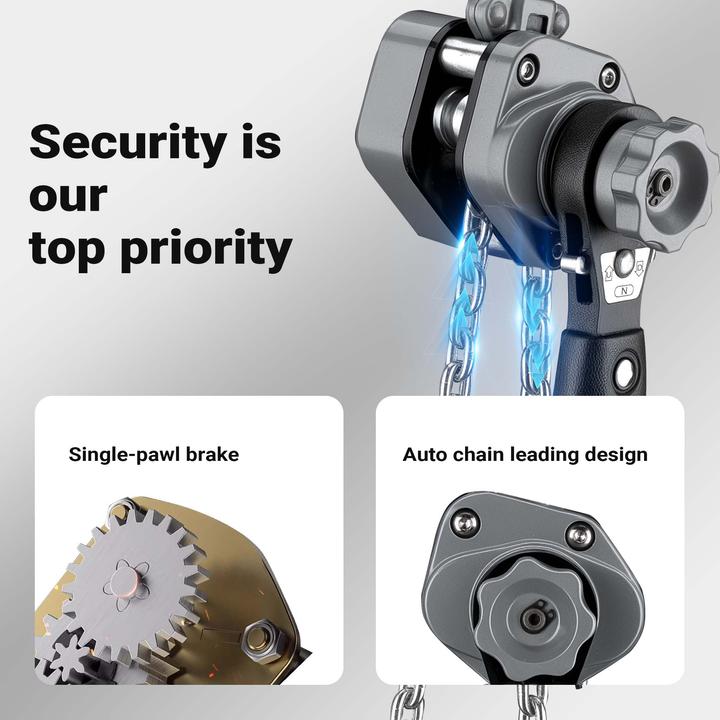 Actual product image Wiltec Lever Chain Hoist 3 Tonnes Lifting Height 1.5 m Manual Blocks Equipment