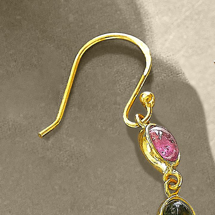 Actual product image Loberon Earrings Leilan colourful (925 sterling silver, Embellishment: Tourmaline gemstone)