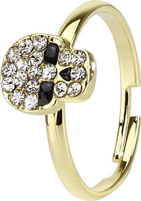 Image du produit Star Piercing Bague plaquée or avec tête de mort (54)