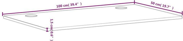 Produktbild VidaXL Schreibtischplatte 100x50x1,5 cm Massivholz Buche,Material