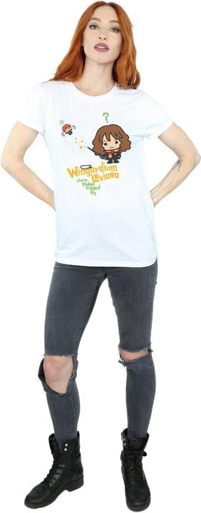 Actual product image Womens/Ladies Hermione Granger Wingardium Leviosa Junior Cotton Boyfriend T-Shirt (L)