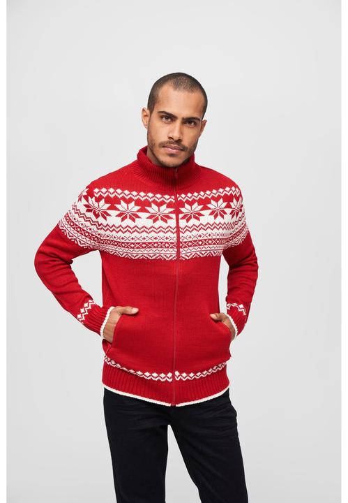Actual product image Brandit Norwegian cardigan size XL colour red (XL)