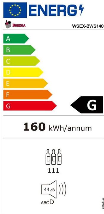 Label énergétique Bodega Bws140