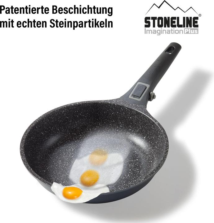 Actual product image Stoneline Imagination PLUS Kochgeschirr-Set, 8-tlg., mit abnehmbaren Griffen (Pan set + pot set, Cast iron)