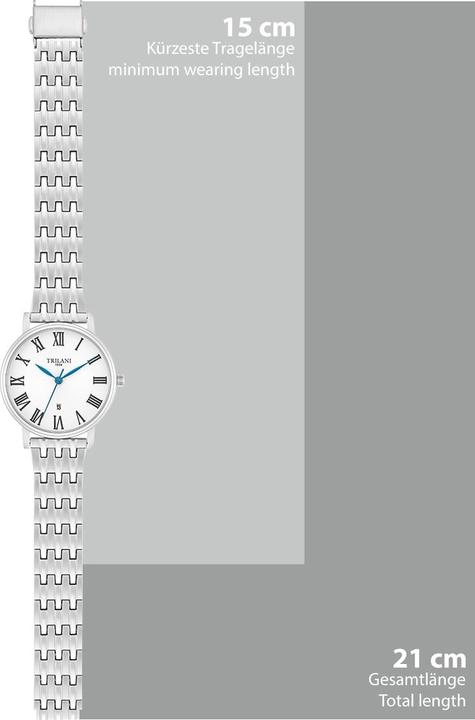 Image du produit Trilani Montre à quartz en acier inoxydable pour femme - 30488 (Montre analogique, 32 mm)