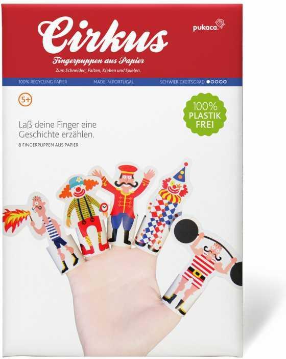 Actual product image Pukaca Paper finger puppet set. 8 Circus (8 x)