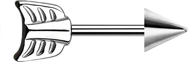 Image du produit Star Piercing Barbell argent avec cône et flèche (sans laiton, Acier chirurgical 316L)