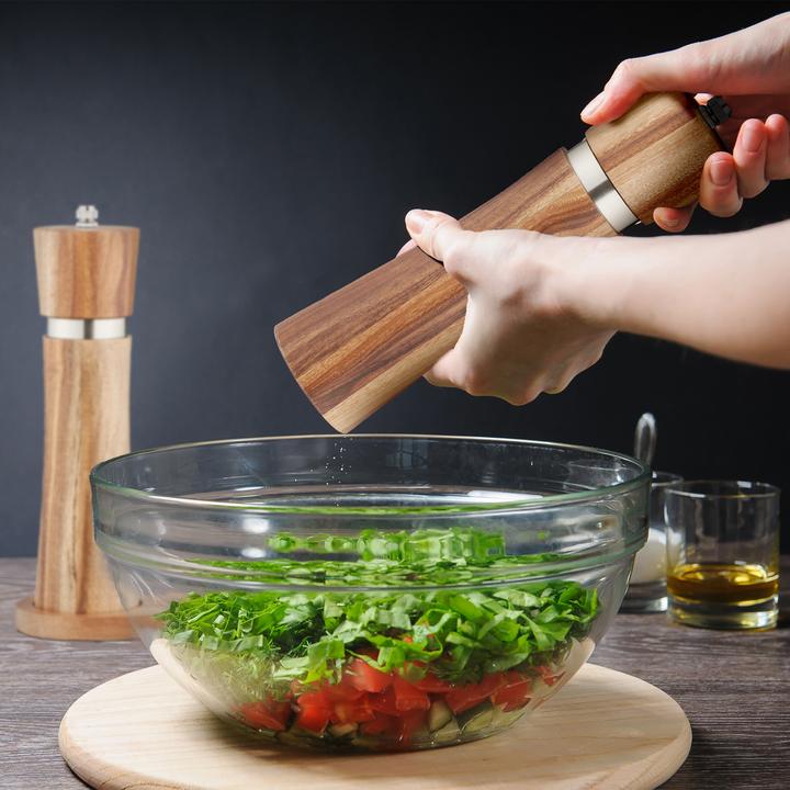 Image du produit Relaxdays Set de 4 moulins à épices (Différentes épices, Poivre, Herbes aromatiques, Sel)