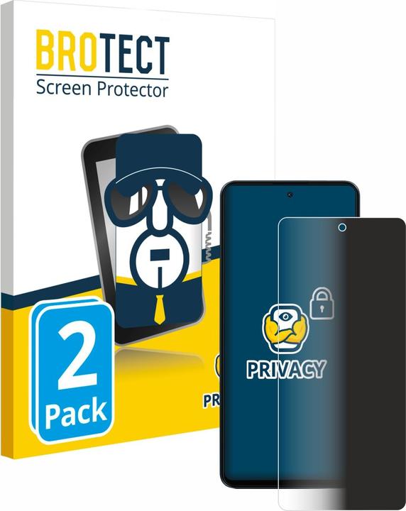 Productafbeelding BROTECT Anti-spionnetje privacyfolie Beschermfolie tegen blauw licht (2 Stuk, Tecno Spark 8)