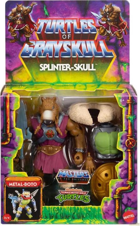 Produktbild Mattel MOTU x TMNT: Turtles of Grayskull Deluxe Actionfigur Splinter-Skull 14 cm