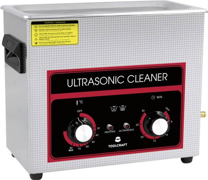 Produktbild Toolcraft USC-650 Ultraschallreiniger Schmuck, Werkstatt, Bürobedarf 180 W 6.5 l (40 kHz, 6500 ml)