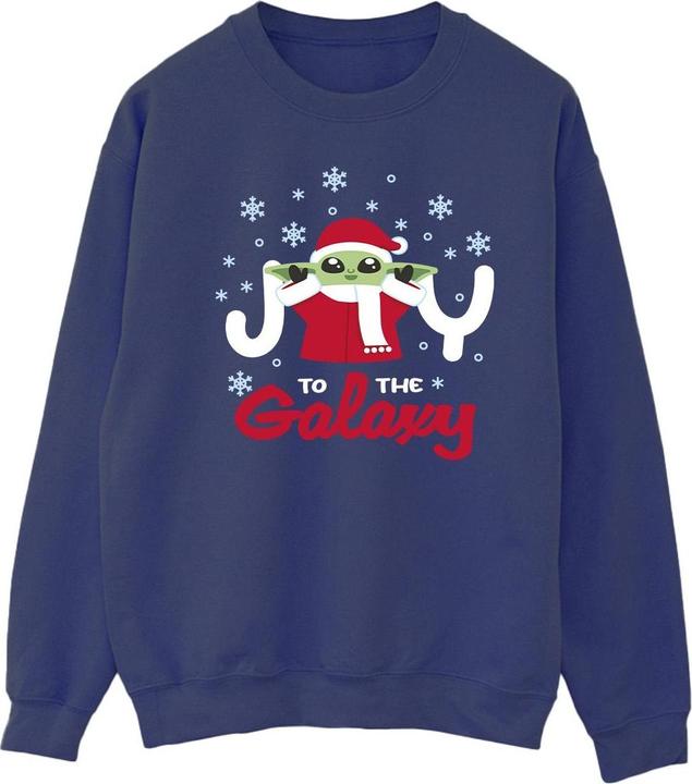 Actual product image Star Wars Mens The Mandalorian Joy To The Galaxy Sweatshirt (L)