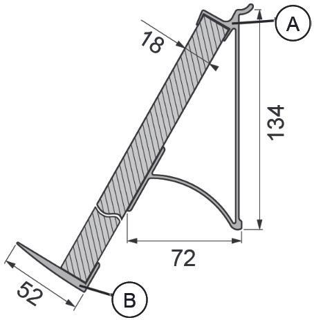 Produktbild OK-Line Grundprofi für Buchstütze / Präsentationsregal Wall System (1 Stk.)