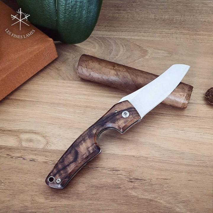 Immagine prodotto Les Fines Lames Coltello da sigaro Le Petit Gunstock in radica di noce (1 x)