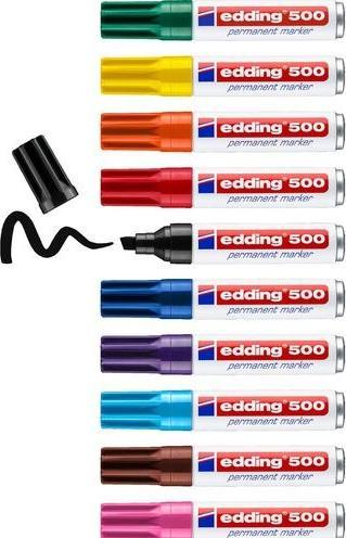 Image du produit Edding 500 (Orange, Jaune, Violet, Vert, Bleu, Pink, Noir, Rouge, Marron, Bleu clair, 2 mm, 10 x)