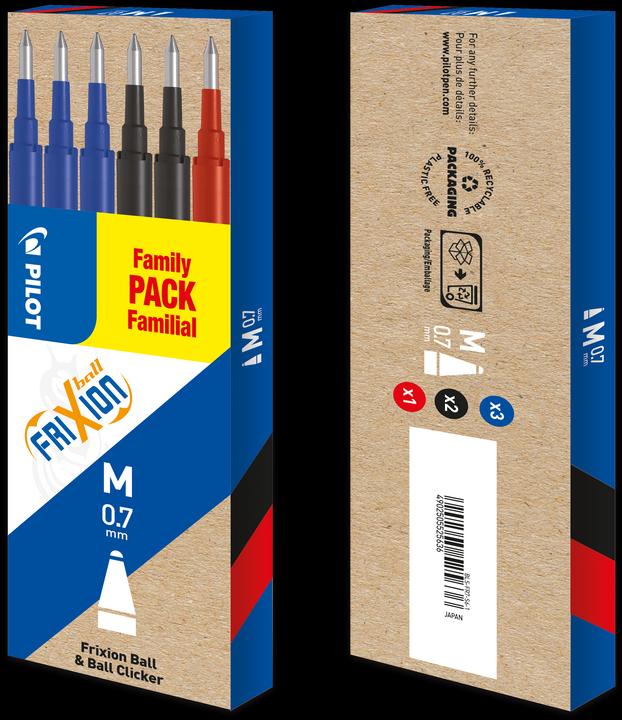 Actual product image Pilot FriXion Refill Set à 6 Standard (Refill, Multicoloured, 0.70 mm)