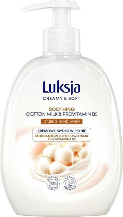 Actual product image Luksja Hand Wash Coton And Provit 500ml (Liquid soap, 500 ml)