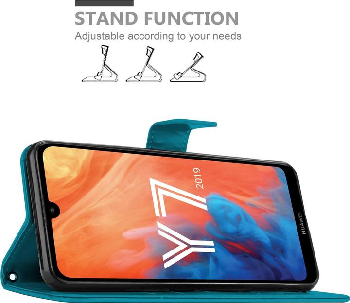 Productafbeelding Cadorabo Boekhoesje met bloem voor Huawei Y7 2019 / Y7 PRIME 2019 (Huawei Y7 (2019), Huawei Y7 Prime (2019))