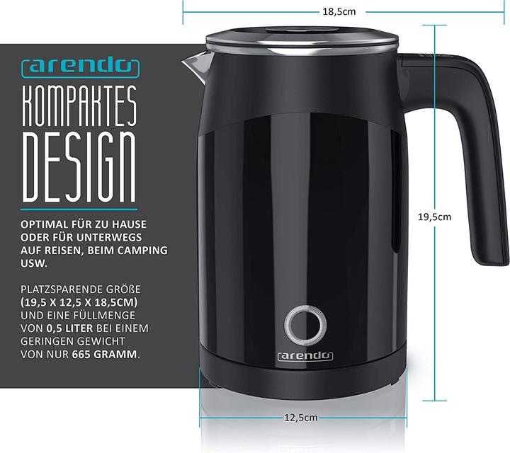 Immagine prodotto Arendo Bollitore in acciaio inox da 0,5l (0.50 l)