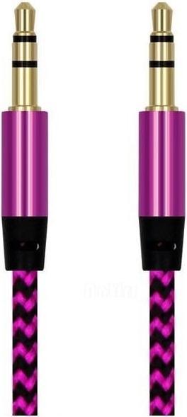 Produktbild JTI 1 m gewebtes 3,5-mm-Aux-Kabel - Rosa