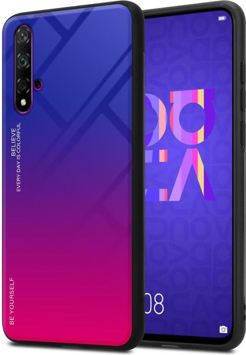 Produktbild Cadorabo TPU 2 Farben Glas Cover (Huawei Nova 5T, TCL 20S, Honor 20)