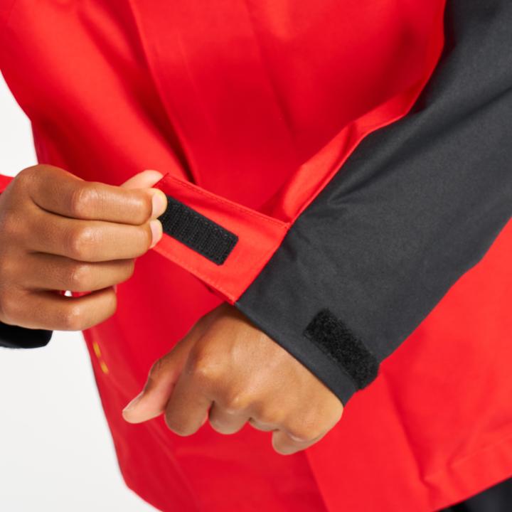 Actual product image Tribord Rain jacket sailing jacket children waterproof windproof - Sailing 300 red/yellow (10, 11, 12)