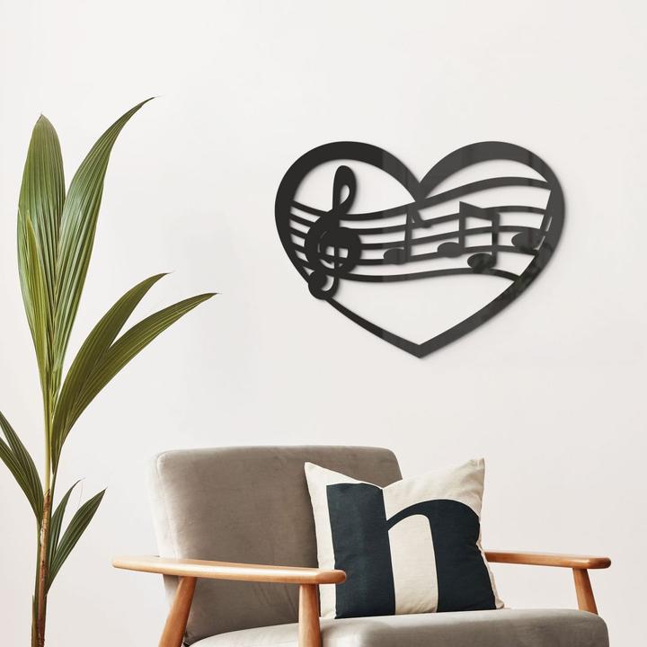 Produktbild Trenddeko Musik Herz (20 x 15 cm)