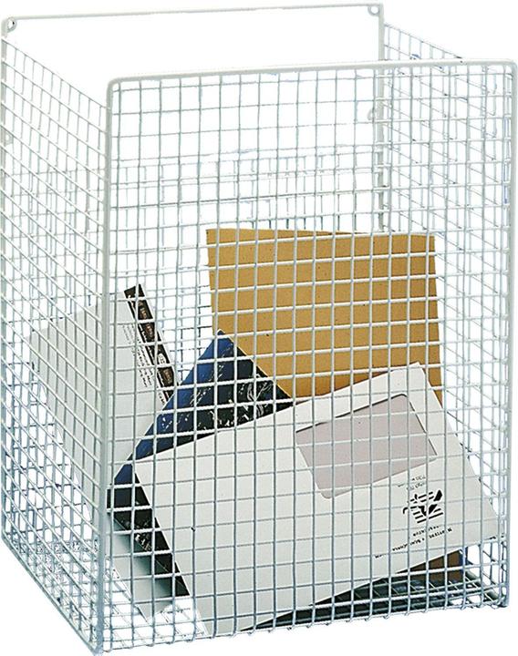 Actual product image Renz Postal basket for mounting inside, 300 x 350 x 150 mm, white plastic-coated