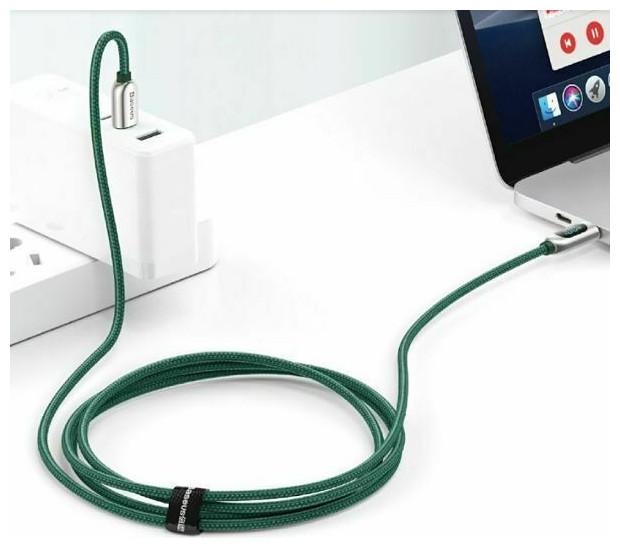 Produktbild Baseus Display Fast Charging Data Cable Type-C to Type-C 100W 2m Green (2 m, USB 2.0)