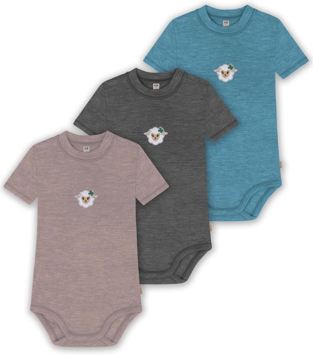 Normani 3er Set Baby Merino Kurzarmbody „Tihoi" - 9323