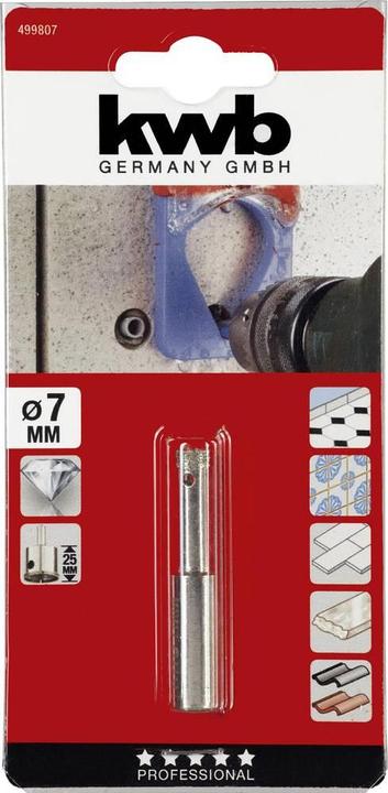 Actual product image kwb Diamond hole saw 7/25 mm (7 mm)