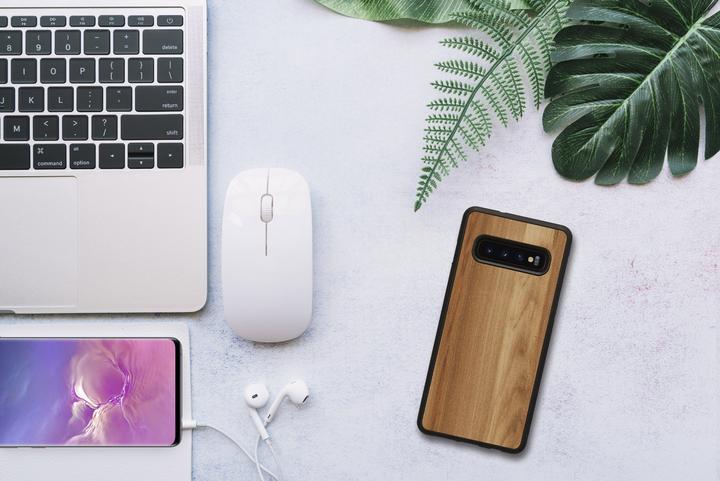 Actual product image Man.Wand &WOOD SmartPhone case Galaxy S10 cappuccino juodas (Samsung Galaxy S10)