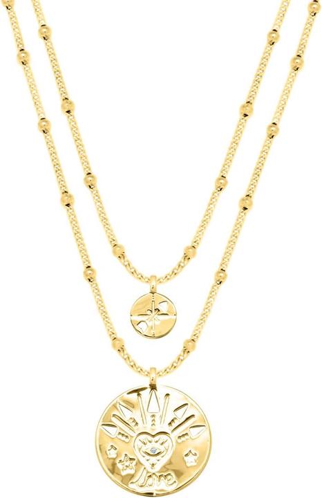 Image du produit Candy Collier Heart Eye, argent sterling 925, plaqué or (Plaqué or 18k, Argent massif de 925, Argent sterling 925, 42 - 45 cm)