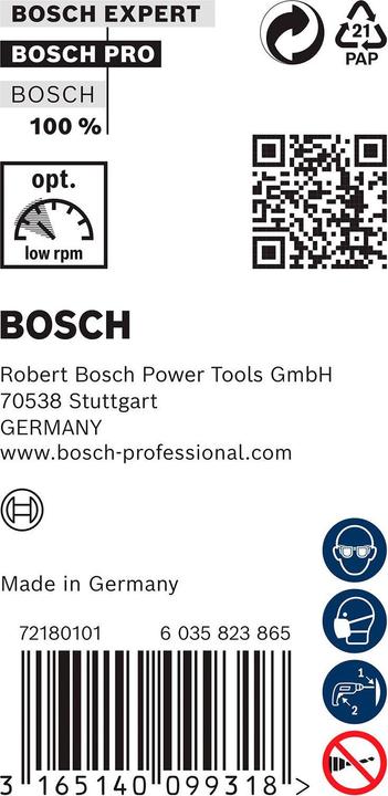 Produktbild Bosch Professional Zubehör PRO Wood HSS Installationsbohrer, 6 x 57 x 400 mm (5 mm)